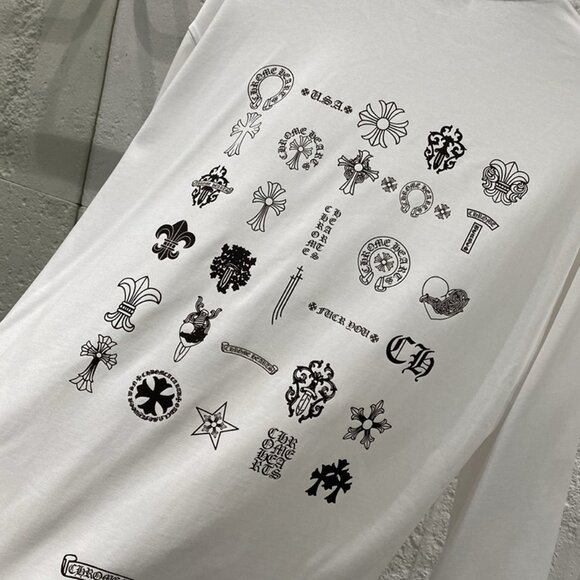 Chrome Hearts Print White Long Sleeve T-Shirt - Picture 5 of 8